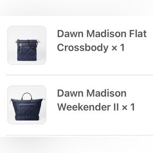 MZ WALLACE Madison weekender bag & crossbody in color dawn-beautiful travel set